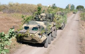 92nd separate mechanized brigade during the exercises