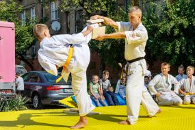 Demonstration performances of students of sports sections