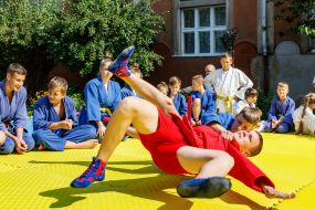 Demonstration performances of students of sports sections