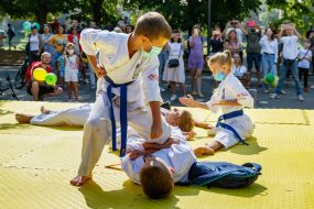 Demonstration performances of students of sports sections