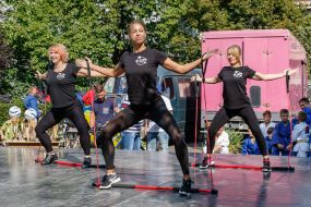 Demonstration performances of students of sports sections