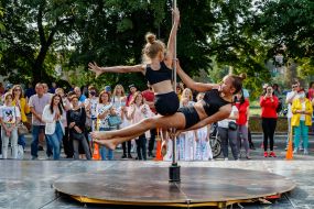 Demonstration performances of students of sports sections