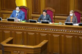 Ruslan Stefanchuk, Dmytro Razumkov,  Olena Kondratyuk