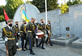 Farewell ceremony with UPA veteran Vasyl Romaniv