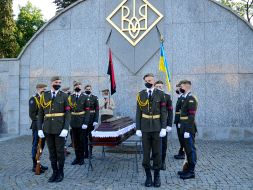Farewell ceremony with UPA veteran Vasyl Romaniv
