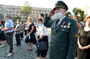 Farewell ceremony with UPA veteran Vasyl Romaniv