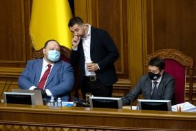 Ruslan Stefanchuk, Davyd Arakhamyya, Dmytro Razumkov