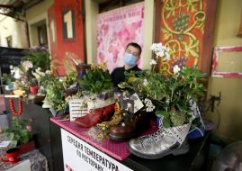 Art project "Flowers in boots"