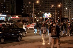 Protesters in Minsk