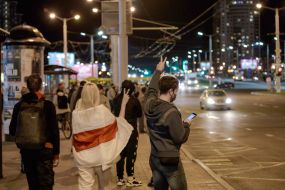 Protesters in Minsk