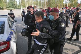 Clash with police near the Olympic College
