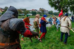 Historical reconstruction of the battle of the militia against the Italian knights for Uzhgorod