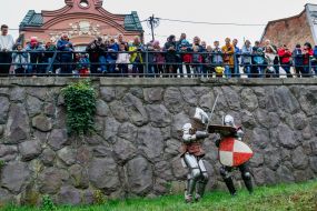 Historical reconstruction of the battle of the militia against the Italian knights for Uzhgorod