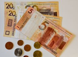 Belarusian rubles and coins