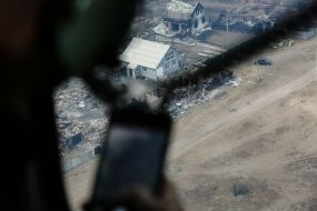 Large-scale forest fire in the Luhansk region