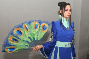 Presentation of the Japanese clothing collection by designer Yulia Katsyanova