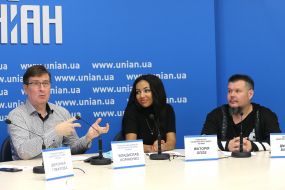 Vladyslav Korniyenko, Viktoriya Olize and Dmytro Viskov