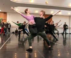 Rehearsal of the ballet troupe