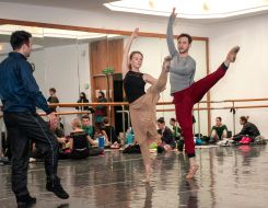 Rehearsal of the ballet troupe