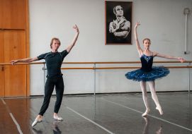 Rehearsal of the ballet troupe