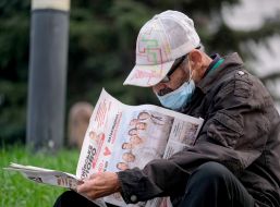 A man in a medical mask