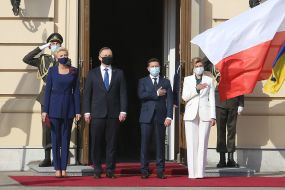 Агата Корнхаузер-Дуда, Анджей Дуда, Володимир Зеленський та Олена Зеленська