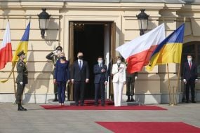 Агата Корнхаузер-Дуда, Анджей Дуда, Володимир Зеленський та Олена Зеленська