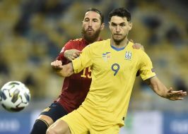 Football. League of Nations. The national team of Ukraine is the national team of Spain