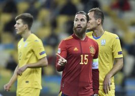 Football. League of Nations. The national team of Ukraine is the national team of Spain