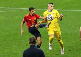 Football. League of Nations. The national team of Ukraine is the national team of Spain