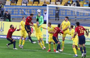 Football. League of Nations. The national team of Ukraine is the national team of Spain