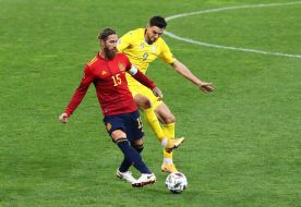 Football. League of Nations. The national team of Ukraine is the national team of Spain