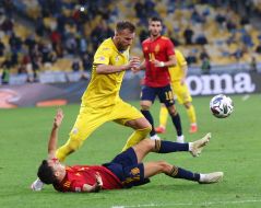 Football. League of Nations. The national team of Ukraine is the national team of Spain