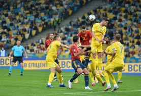 Football. League of Nations. The national team of Ukraine is the national team of Spain