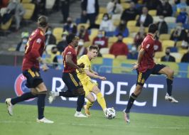 Football. League of Nations. The national team of Ukraine is the national team of Spain