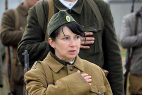 Відтворення бою відділів УПА проти московсько-радянських окупантів