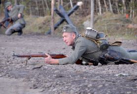 Відтворення бою відділів УПА проти московсько-радянських окупантів