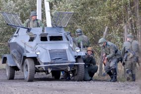 Відтворення бою відділів УПА проти московсько-радянських окупантів