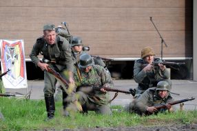 Відтворення бою відділів УПА проти московсько-радянських окупантів