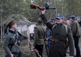 Відтворення бою відділів УПА проти московсько-радянських окупантів