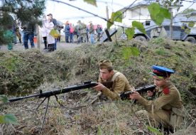 Відтворення бою відділів УПА проти московсько-радянських окупантів