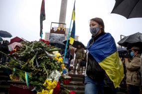 Farewell ceremony with military Mykola Mykytenko