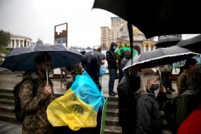Farewell ceremony with military Mykola Mykytenko