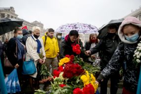 Farewell ceremony with military Mykola Mykytenko