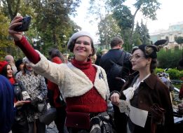 Участники осеннего "Ретро круиза"