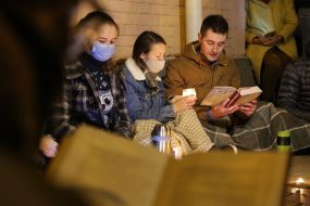 Action "Reading by candlelight" in Kiev