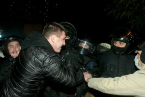 Clashes between law enforcement officers and activists