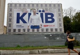 Billboard with the image of Vitali Klitschko
