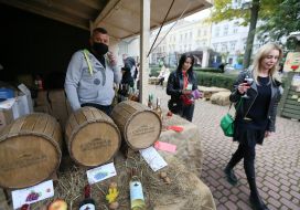 Cheese and wine festival in Lviv