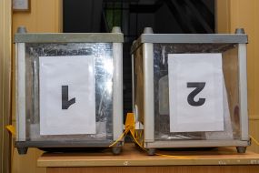 Polling station in Kherson